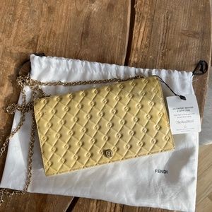 Fendi fendilicious quilted wallet on a chain